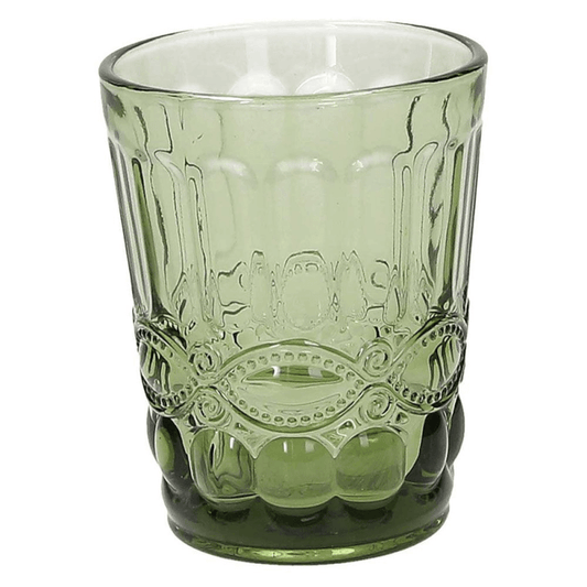 Lot de 6 gobelets Madame en verre vert 230 cc