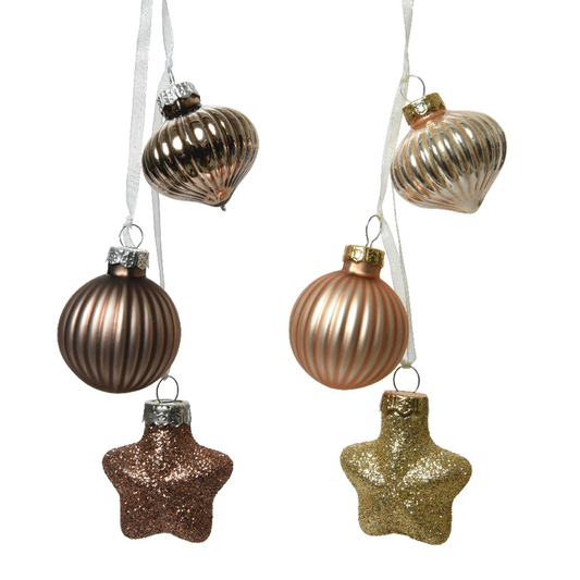 Pendentifs de Noël en verre assortis