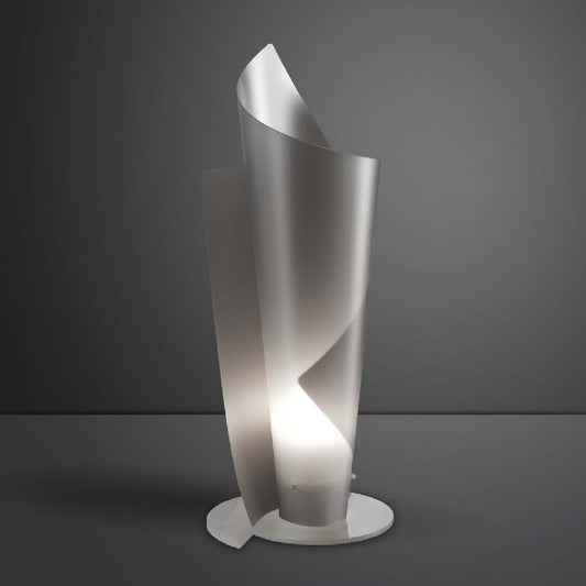 Lampe de table en Polilux VELA Argent diamètre 27 x h70 cm