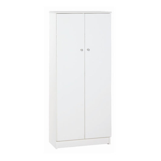 Armoire polyvalente blanche à deux portes 62x34x h147 cm