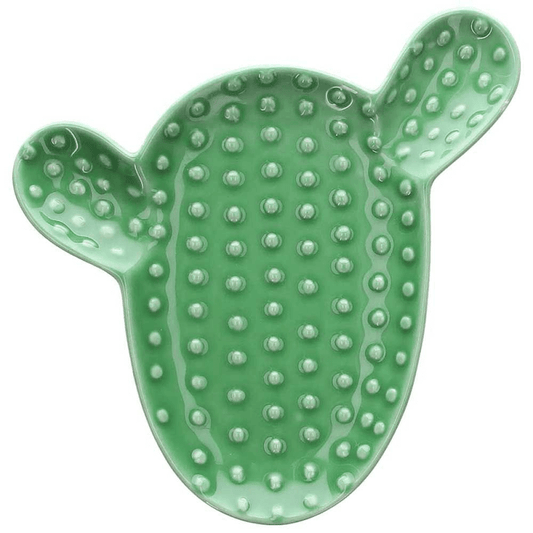 Assiette Cactus Foncé 20 Cm X 21 Cm XH 2 Cm Grès Pachy Vert