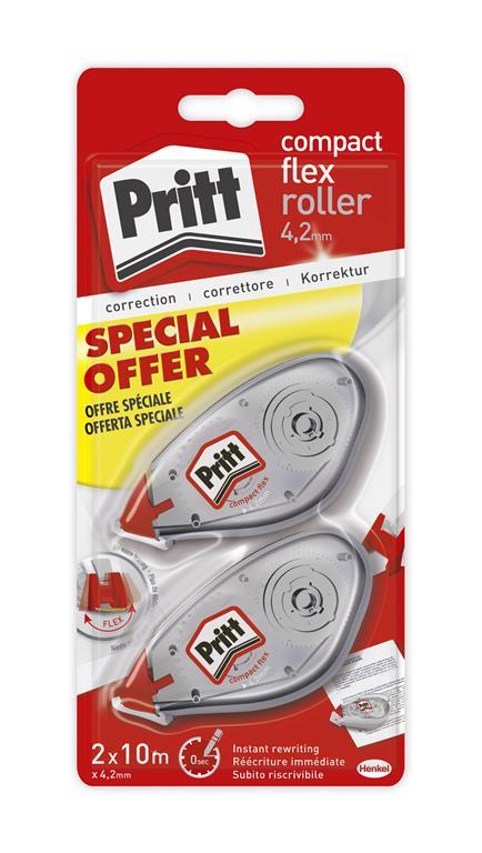 Pritt - Lot de 2 Correcteurs à Rouleaux Compacts 4,2 mm