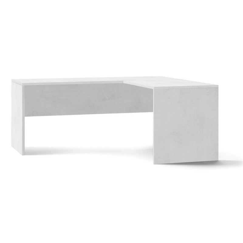 Bureau d'angle droit moderne en Ossido Blanc 180x169x h76 cm