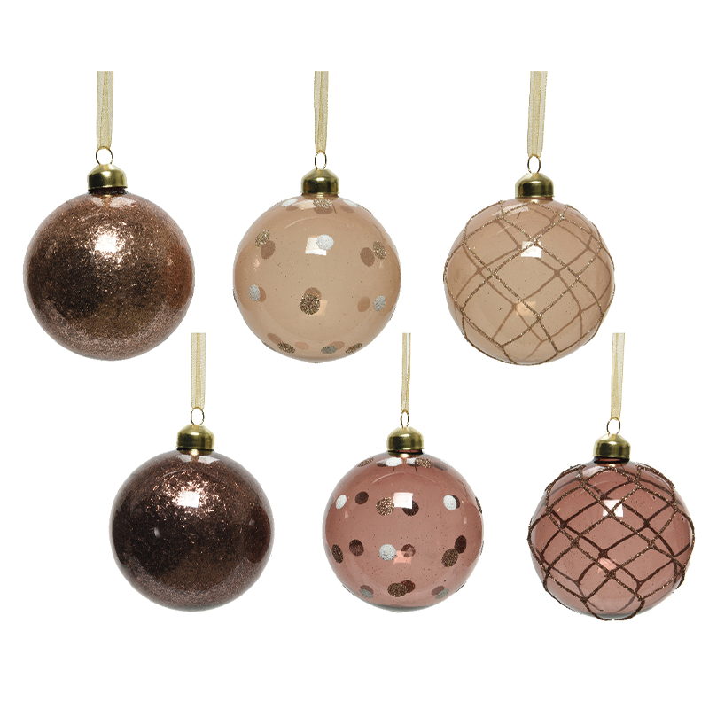 Boule de Noël assortie différentes couleurs disponibles Ø8 cm