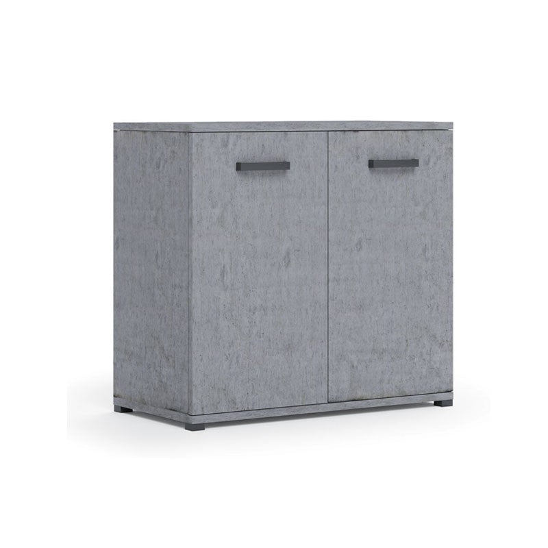 Meuble polyvalent en bois mélaminé pour intérieurs gris béton 90xh80x45 cm