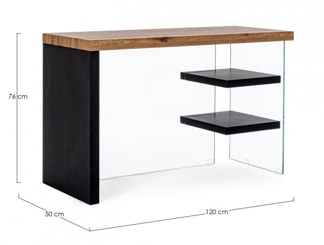 Bureau en bois 2M Line noir 120X50