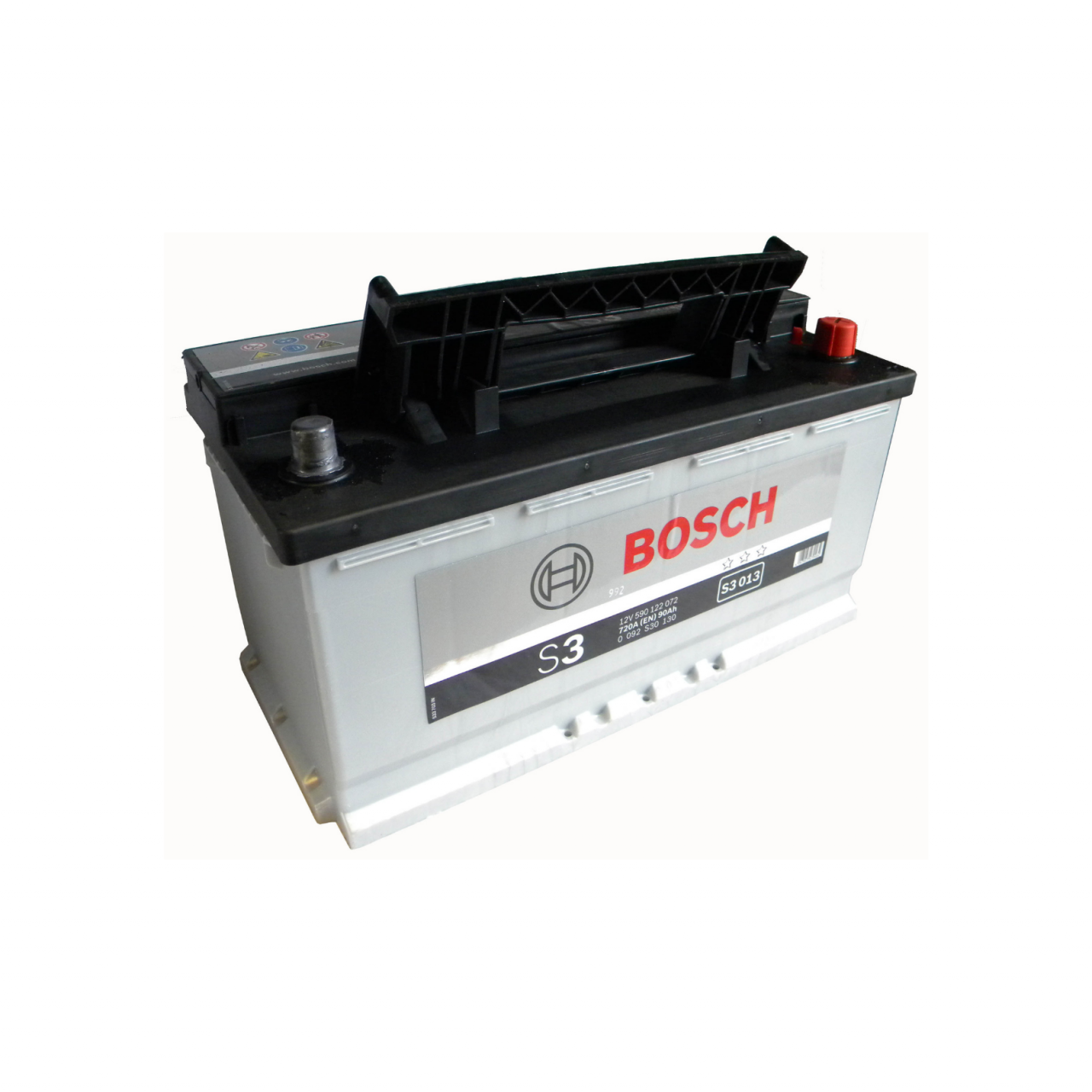 Batterie de voiture droite Bosch S3013 90AH