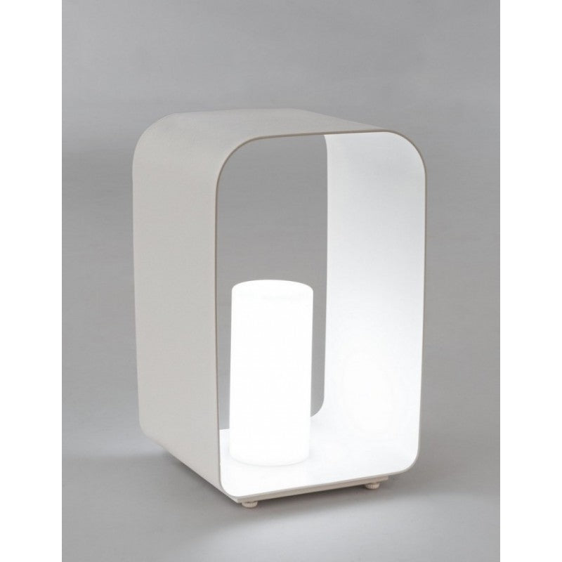 Lampe LED avec lampadaire RIDLEY Blanc 25x28x h45 cm