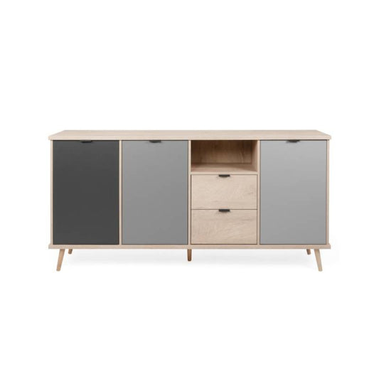 Buffet 3 portes avec 2 tiroirs 180 x 40 x 88 cm