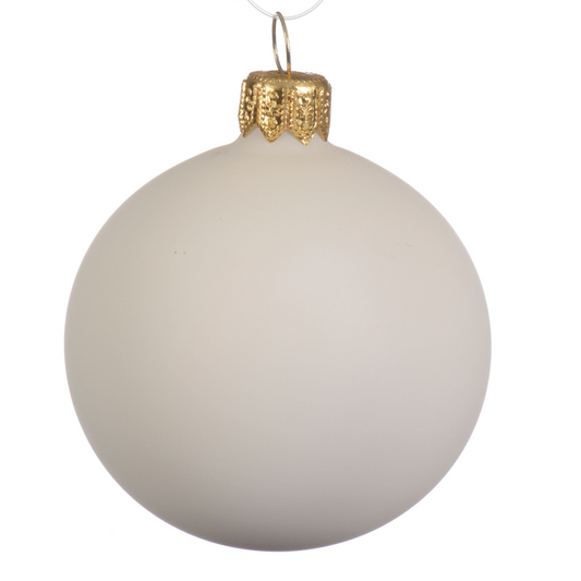 Boule de Noël blanc laiteux Ø10 cm