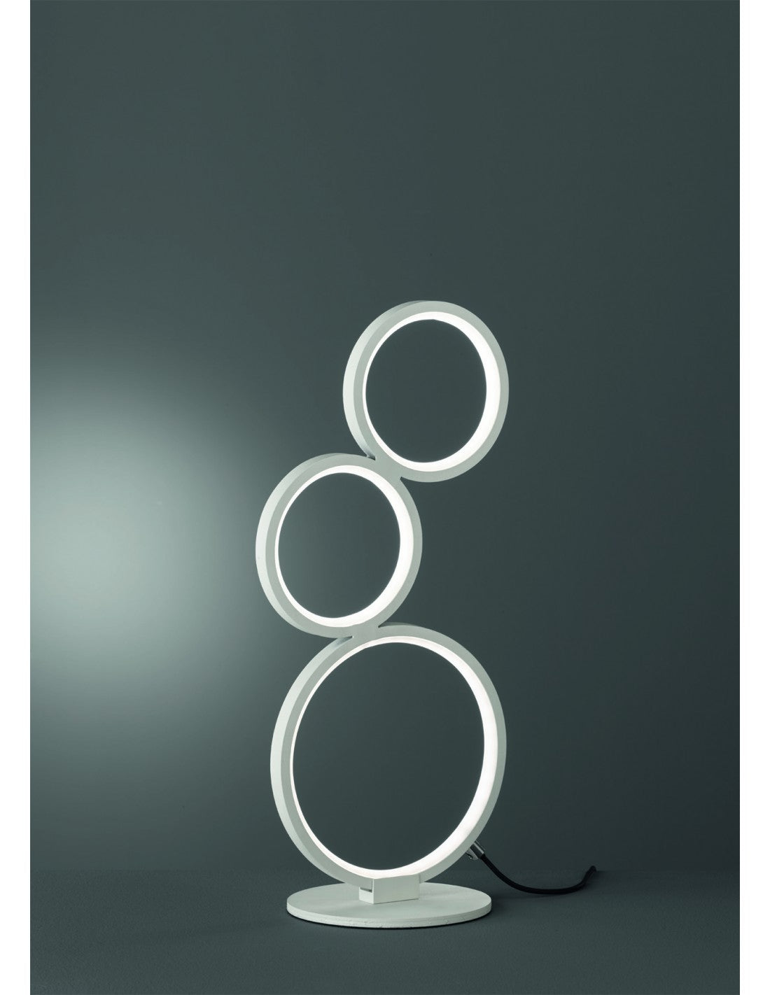 Lampe de Table Rondo 3 Cercles LED Blancs H45 cm Trio Lighting