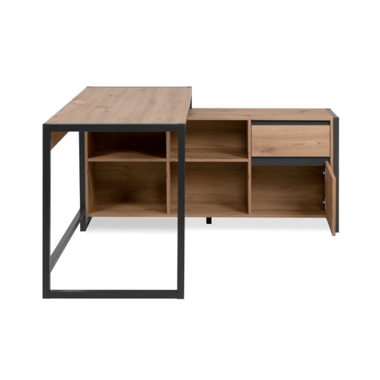 Bureau d'angle réversible Denver37A en chêne anthracite