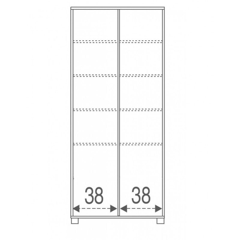 Armoire polyvalente à deux portes coulissantes avec miroir Blanc 82x41x h190 cm