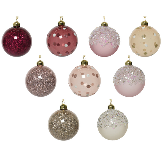 Boule de Noël de différentes couleurs Ø8 cm