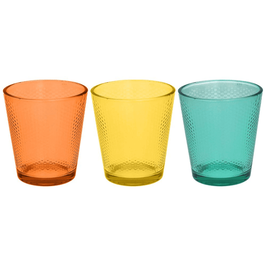 Set de 3 verres Golf en verre multicolore 340 cc