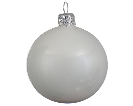 Boule de Noël blanc brillant ø 10 cm