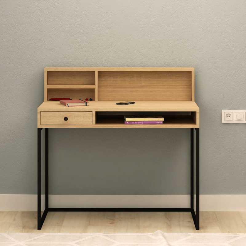 Bureau en chêne noir avec tiroir Nasus