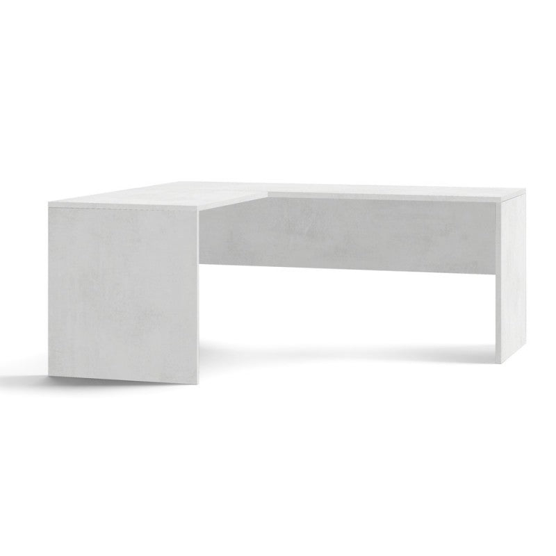 Bureau d'angle gauche moderne en Ossido Blanc 180x169x h76 cm