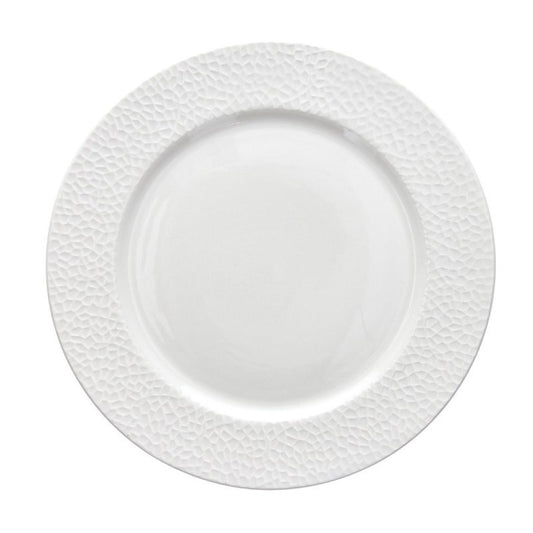 Assiette à dessert GOLF blanche en porcelaine diamètre 19 cm