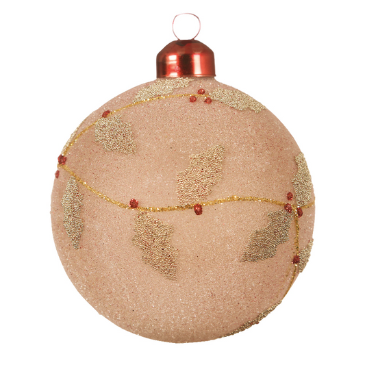 Boule de Noël rose opaque Ø8 cm