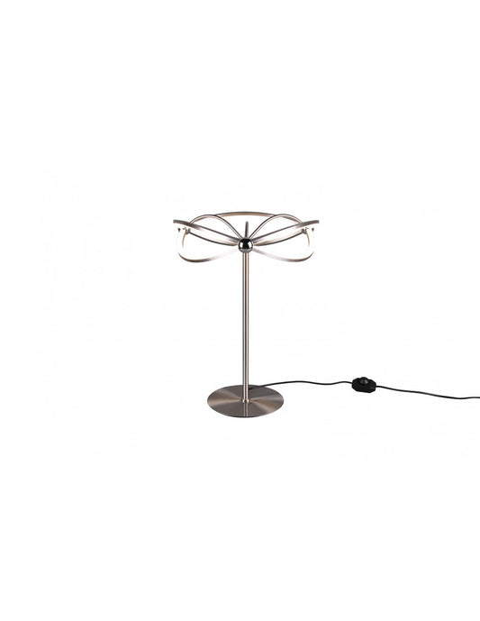 Lampe de Table Moderne Design Arc Led Charivari Nickel Trio Lighting