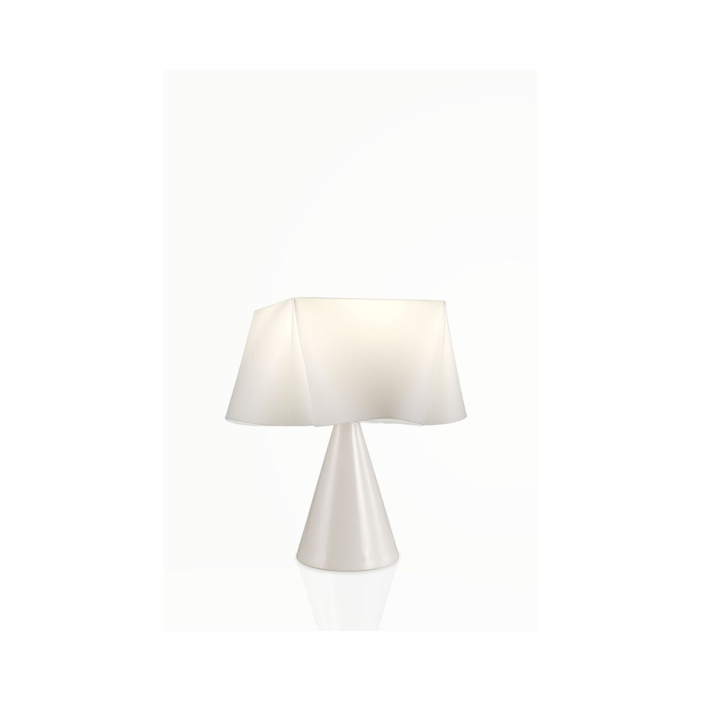 Lampe de table en plastique blanc Cm. 28x32h