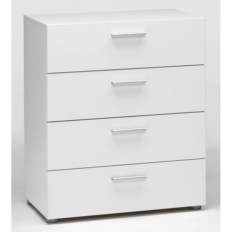 Commode blanche 4 tiroirs 70 x 40 x 82 h guides métalliques