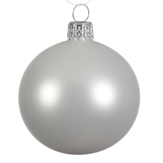 Boule de Noël blanche opaque Ø10 cm