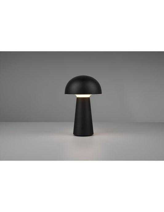 Lampe de Table Champignon Lennon Led IP44 Noir USB Trio Éclairage