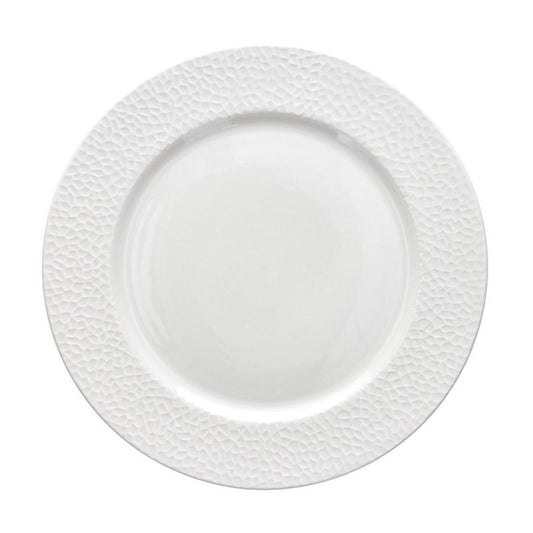 Assiette plate GOLF en porcelaine blanche diamètre 27 cm