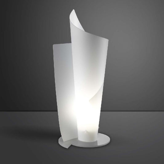 Lampe de table en Polilux VELA Bianca diamètre 27 x h70 cm