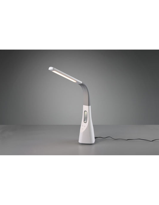 Lampe de table flexible Vento avec ventilateur LED blanche à variateur tactile Trio Lighting