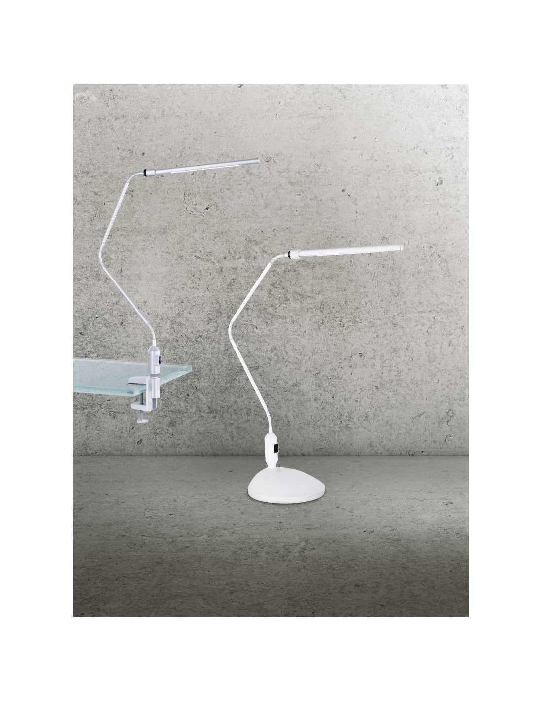 Lampe de Bureau Vario Aluminium Base LED+Pince H64 cm Trio Lighting