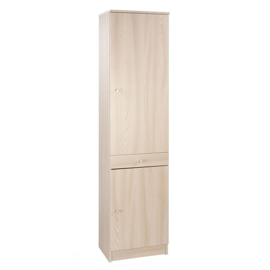 Armoire polyvalente avec deux portes et un tiroir en Light Olmo 46x34x h183 cm