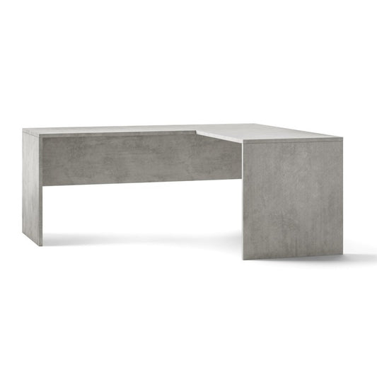 Bureau avec coin droit moderne Beton Cemento 180x169x h76 cm