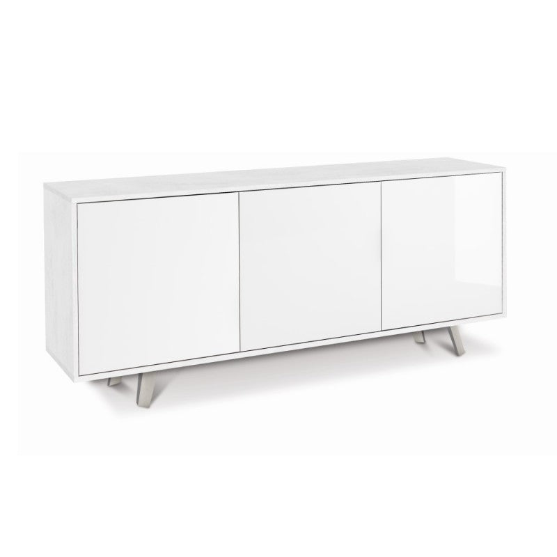 Buffet trois portes en Oxyde Blanc Brillant 177x41x h74 cm