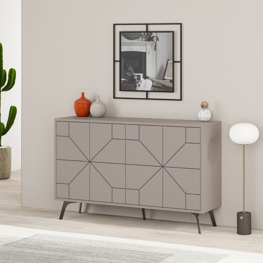 Buffet Dune 2 portes gris tourterelle 123 cm