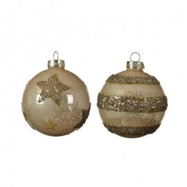 Boule de Noël avec paillettes assorties 8 cm 1 pièce