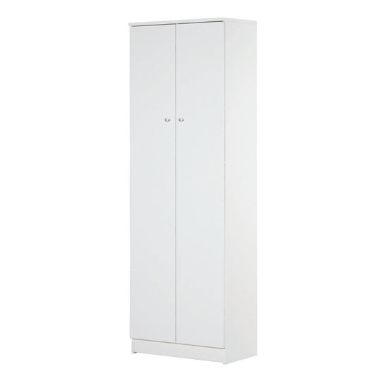 Armoire polyvalente blanche à deux portes 62x34x h182 cm