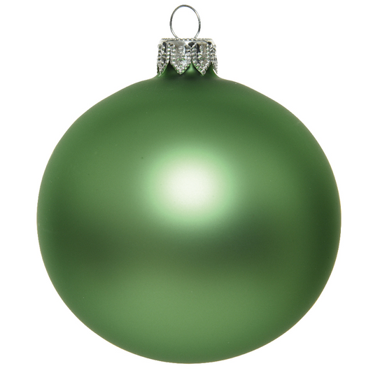 Boule de Noël vert gui mat Ø8