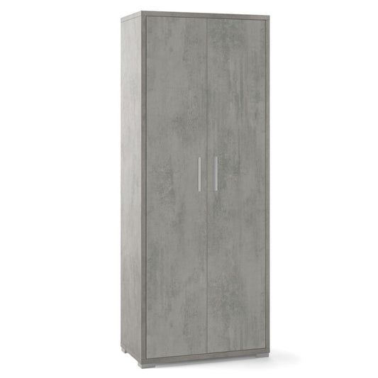 Armoire haute polyvalente à deux portes Beton Cemento 71x41x h199 cm