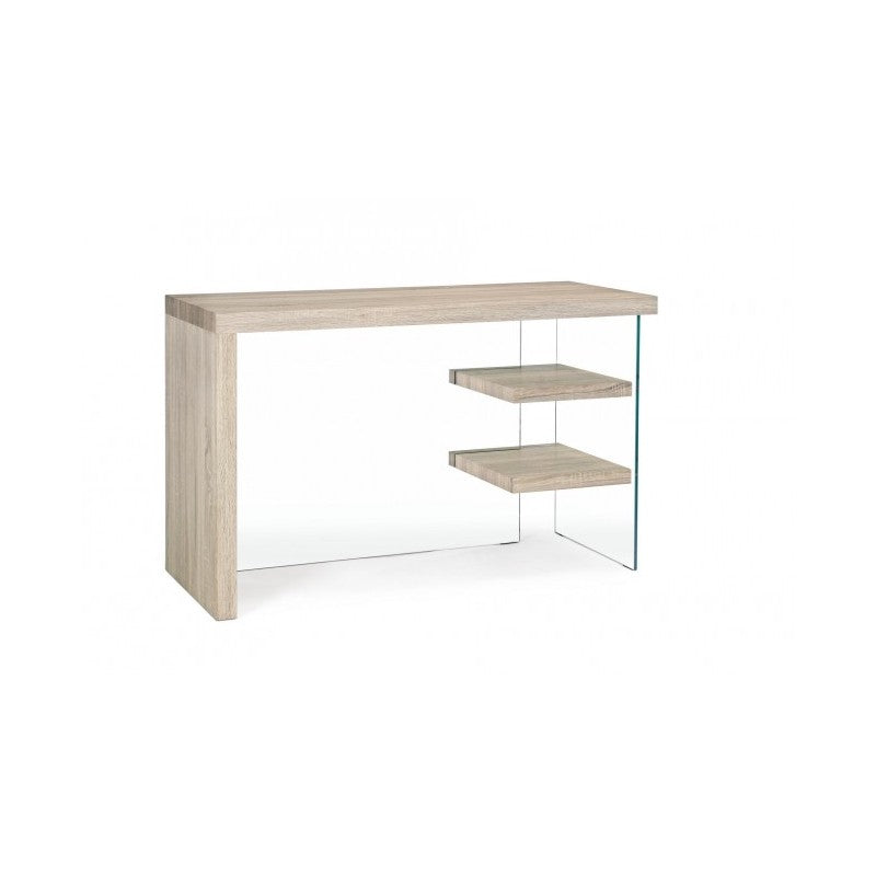 Bureau Bilbao en bois et verre trempé 120x50x76h cm