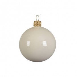 Boule de Noël boule de Noël en verre blanc lait 15 cm