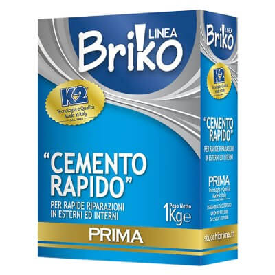 Poudre de ciment rapide 'Briko K2' Kg. 4 - Sac