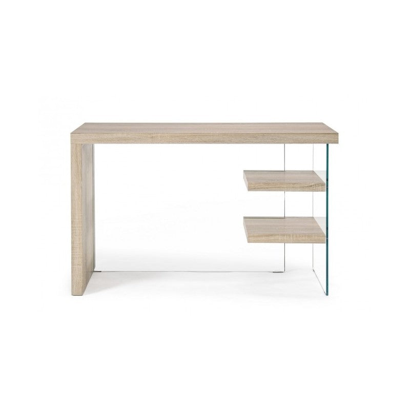 Bureau Bilbao en bois et verre trempé 120x50x76h cm