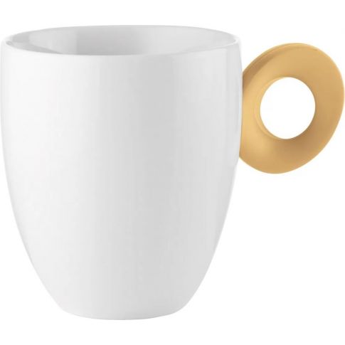 Mug Everyday 250Ml Blanc Avec Poignée Moutarde