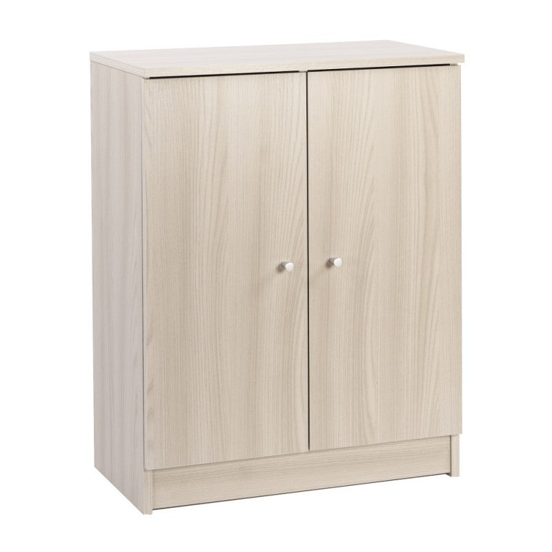 Armoire basse polyvalente à deux portes en Light Olmo 62x34x h80 cm