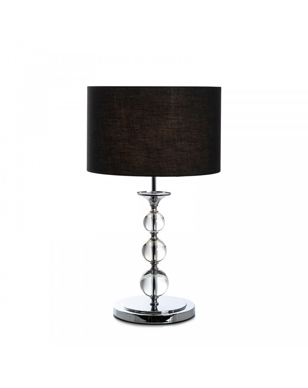 Lampe de table Giuditta en tissu noir et métal STS