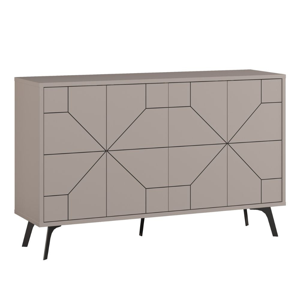 Buffet Dune 2 portes gris tourterelle 123 cm