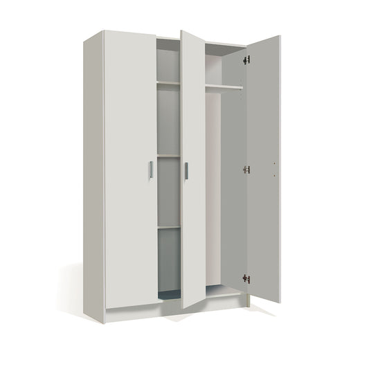 Armoire polyvalente avec porte-balai 3 portes